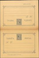 (*)EP19/20. 1889. 10 Cts Castaño Sobre Tarjeta Entero Postal Y 15 Cts + 15 Cts Azul Sobre Tarjeta Entero Postal, De Ida  - Sonstige & Ohne Zuordnung