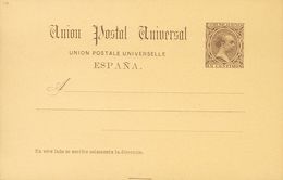 (*)EP22. 1889. 15 Cts Castaño Sobre Tarjeta Entero Postal. MAGNIFICA. Edifil 2020: 89 Euros - Altri & Non Classificati