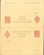 (*)EP33. 1892. 10 Cts+10 Cts Carmín Sobre Tarjeta Entero Postal, De Ida Y Vuelta. MAGNIFICA. Edifil 2019: 80 Euros - Other & Unclassified