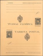 (*)EP37N, EP38NA. 1901. 10 Cts Castaño Sobre Tarjeta Entero Postal Y 15 Cts+15 Cts Pizarra Sobre Tarjeta Entero Postal D - Otros & Sin Clasificación