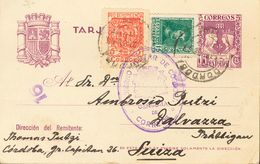 Sobre EP81, 841A. 1938. 15 Cts Sobre Tarjeta Entero Postal De CORDOBA A DALVAZZA (SUIZA), Con Franqueo Complementario De - Otros & Sin Clasificación