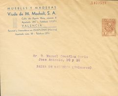 ºEP1417. (1952ca). 2 Cts Castaño Sobre Entero Postal Privado VIUDA DE M.MOCHOLI S.A. (membrete Azul), Con Dirección Del  - Sonstige & Ohne Zuordnung