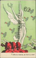 Sobre . 1939. Tarjeta Postal Ilustrada Del Ejército Popular "POR LA VICTORIA EN TIERRA Y AIRE". Dirigida A MADRID. MAGNI - Autres & Non Classés