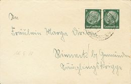 Sobre . 1938. 6 P Verde De Alemania, Pareja. Carta Con Texto Y Membrete Remitida Desde El Acorazado Admiral Scheer Y Dir - Sonstige & Ohne Zuordnung