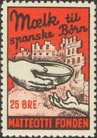 **. (1937ca). 25 Ore Rojo Y Negro. MOELK TIL SPANSKE BORN / MATTEOTI FONDEN. MAGNIFICA Y MUY RARA. (Domenech, 2059) - Autres & Non Classés