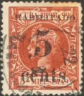 º4. 1898. 5 Ctvos Sobre 5 Mils Castaño Amarillo. Posición 1. BONITO. Cert. ECHENAGUSIA. - Otros & Sin Clasificación