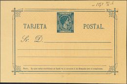 (*)EP1. 1878. 25 Cts Azul Y Naranja Sobre Tarjeta Entero Postal. MAGNIFICA. Edifil 2020: 36 Euros - Altri & Non Classificati