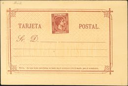 (*)EP1/2. 1878. 25 Cts Azul Y Naranja Y 25 Cts Castaño Rojo, Sobre Tarjetas Entero Postales. MAGNIFICOS. Edifil 2019: 72 - Autres & Non Classés
