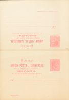 (*)EP7/10. 1881. Juego Completo De Cuatro Tarjetas Entero Postales (incluyendo Obviamente Las Dos De Ida Y Vuelta). MAGN - Sonstige & Ohne Zuordnung