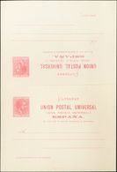 (*)EP11/14. 1882. Juego Completo De Cuatro Tarjetas Entero Postales, Incluyendo Las De Ida Y Vuelta. MAGNIFICAS. Edifil  - Sonstige & Ohne Zuordnung