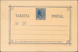 (*)EP19. 1882. 10 Ctvos Azul Sobre Tarjeta Entero Postal. MAGNIFICA. Edifil 2019: 78 Euros - Autres & Non Classés