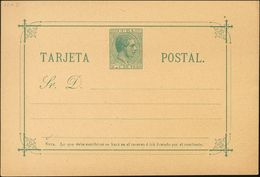 (*)EP22. 1888. 2 Ctvos Verde Sobre Tarjeta Entero Postal. MAGNIFICA. Edifil 2020: 108 Euros - Otros & Sin Clasificación