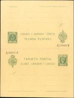 (*)EP4. 1905. 10 Cts+10 Cts Verde Sobre Tarjeta Entero Postal, De Ida Y Vuelta. MAGNIFICA. Edifil 2019: 230 Euros - Sonstige & Ohne Zuordnung