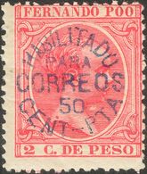 *24. 1896. 50 Cts Sobre 2 Ctvos Rosa. MAGNIFICO. Edifil 2020: 110 Euros - Other & Unclassified