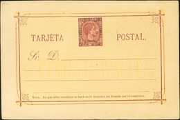 (*)EP2. 1879. 3 Ctvos Sobre 50 Mils Castaño Rojo Sobre Tarjeta Entero Postal. MAGNIFICAS. Edifil 2019: 39 Euros - Autres & Non Classés
