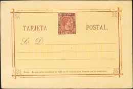 (*)EP2. 1879. 3 Ctvos Sobre 50 Mils Castaño Rojo Sobre Tarjeta Entero Postal. MAGNIFICAS. Edifil 2019: 39 Euros - Other & Unclassified