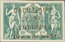 *58AA. 1909. 10 Cts Sobre 50 Cts Verde. MAGNIFICO. Edifil 2018: 148 Euros - Other & Unclassified