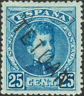 *20. 1908. 25 Cts Azul. Centraje Excepcional. MAGNIFICO. Edifil 2019: 143 Euros - Sonstige & Ohne Zuordnung