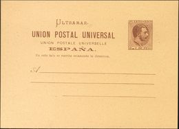 (*)EP2A. 1885. 3 Ctvos Castaño Sobre Tarjeta Entero Postal. MAGNIFICA. Edifil 2020: 44 Euros - Otros & Sin Clasificación