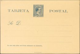 (*)EP4. 1892. 3 Ctvos Azul Sobre Tarjeta Entero Postal. MAGNIFICA. Edifil 2019: 140 Euros - Otros & Sin Clasificación