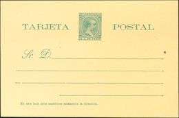 (*)EP7/8. 1896. 2 Ctvos Verde Azul Y 3 Ctvos Castaño Rojo Sobre Tarjetas Entero Postales. MAGNIFICAS. Edifil 2020: 54 Eu - Sonstige & Ohne Zuordnung