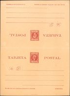 (*)EP9/16. 1898. Juego Completo De Tarjetas Entero Postales, Incluyendo Las De Ida Y Vuelta Sobre Cartulina Salmón (más  - Otros & Sin Clasificación