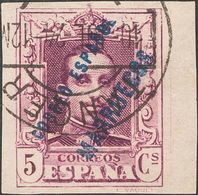 º18s. 1923. 5 Cts Lila. SIN DENTAR (en Nuestra Opinión Se Trata De Un Sello Con Salto De Peine Al Que Le Han Recortado L - Other & Unclassified