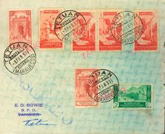 Sobre CN1, CN20(2). 1937. 1 Cts Rojo, Tres Sellos, 2 Cts Verde, 20 Cts Rojo Y 5 Cts Sobre 25 Cts Rojo, Dos Sellos, Todos - Other & Unclassified
