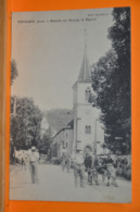 Fetigny - Entrée Du Bourg Et église - Lons Le Saunier