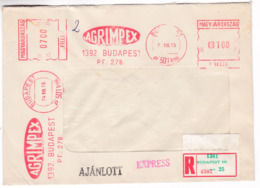 K184 Hungary Red Meter Freistempel EMA 1974 BUDAPEST 501 AGRIMPEX Crop Trading Company - Machine Labels [ATM]
