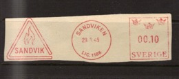 SWEDEN SUEDE SCHWEDEN 1949 PRAGMA FRAMA   AUTOMATPORTO ATM - Machine Labels [ATM]