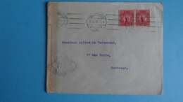 SUEDE- SWEDEN - Lettre De HELSINGBORG à BORDEAUX (France) Du 19/8/1918 (?) Ouvert Par Autorité Militaire - Autres & Non Classés