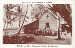Pays Div- Ref U197- Oceanie -mission-missions Des Peres Maristes -archipel Des Salomon -ecole Tangarare -ecoliers - Solomon Islands