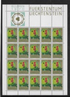 Liechtenstein N°473 - Feuillet De 20 Exemplaires - Neuf ** Sans Charnière - Superbe - Unused Stamps