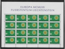 Liechtenstein N°477 - Feuillet De 20 Exemplaires - Neuf ** Sans Charnière - Superbe - Ungebraucht
