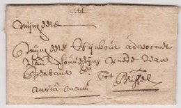 Lettre Datée De 1709 Adressée à Brûssel - Voir Texte - 1621-1713 (Pays-Bas Espagnols)