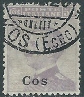 1912 EGEO COO USATO EFFIGIE 50 CENT - RB25 - Aegean (Coo)