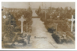 BEAUCAMPS-Cimetiere Militaire Allemand-CARTE PHOTO Allemande-Guerre 14-18-1 WK-France-59 - Lomme