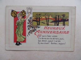 HEUREUX ANNIVERSAIRE Editions SID Paris Pour Ceux Qu'on Oublie Pas Banquet Des Démobilisés 11 Novembre 1923 Menu Au Dos - Réceptions