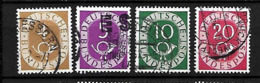 LOTE 1927  ///   ALEMANIA FEDERAL 1951    YVERT Nº:  10+11+14+16         ¡¡¡¡ LIQUIDATION !!!!! - Used Stamps