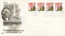 USA 1985 FDC George Washington Monument - George Washington