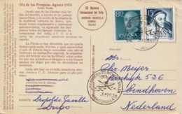 Spain 1956 Postcard And Special Cancel 20th International Descent Of River Sella By Canoe - Kanu