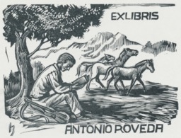 Ex Libris Antonio Roveda - Hans Hauke - Bookplates
