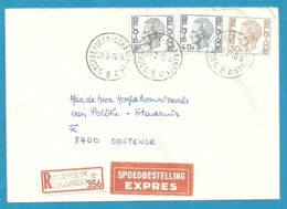 1647+1649+1876 Op Brief Aangetekend Per EXPRES Met Stempel SCHAARBEEK 8 - 1970-1980 Elström