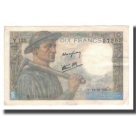 France, 10 Francs, 1941-1949, 1946-12-19, SUP, Fayette:08.16, KM:99e - 10 F 1941-1949 ''Mineur''