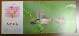 Sparrow Bird,finch,China 2002 Hebei Helping Disabled Person Charity Advertising Pre-stamped Card - Moineaux