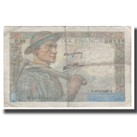 France, 10 Francs, 1945, 1945-04-19, TB, Fayette:08.13, KM:99b - 10 F 1941-1949 ''Mineur''