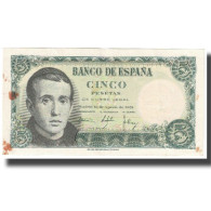 Billet, Espagne, 5 Pesetas, 1951-08-16, KM:140a, TTB - 5 Pesetas