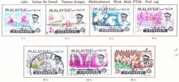 MALAYA JOHORE 1965 1c To 20c Set SG166/172 Fine Used - Johore