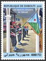 Djibouti 2018, Djibouti Firefighters, Flag, 1val - Francobolli